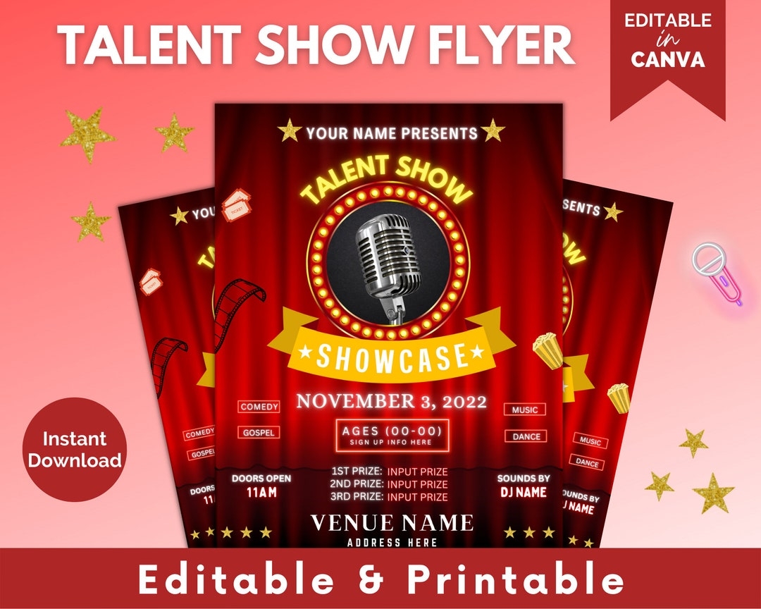 Free Printable Talent Show Flyer Template
