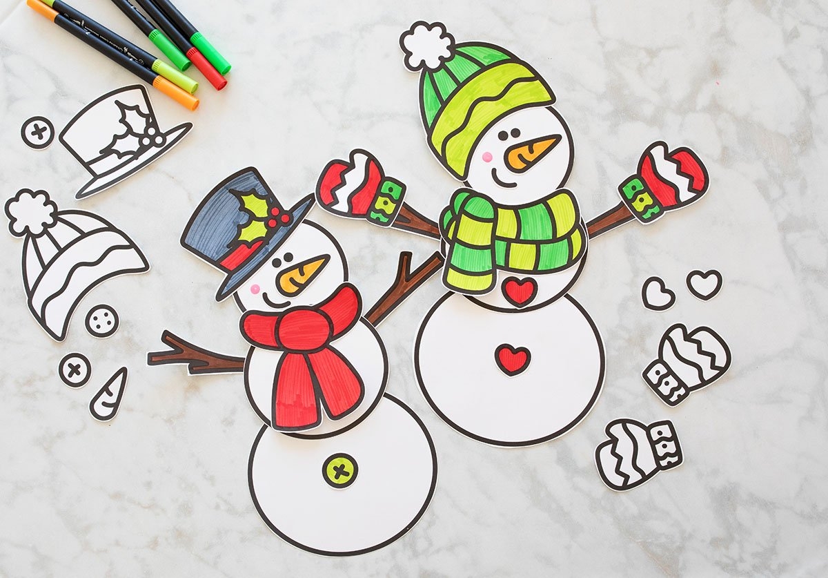 Free Snowman Printable Template Pdf