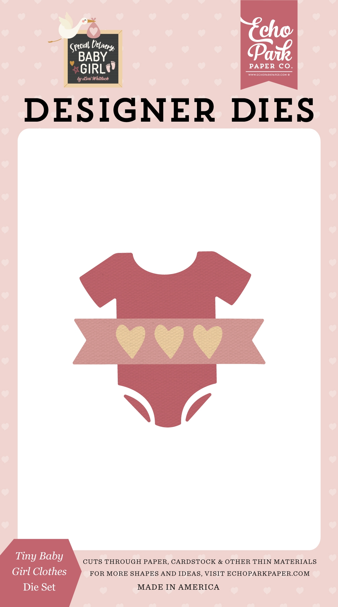 Special Delivery Baby Girl Tiny Baby Girl Clothes Small Die Set Echo Park Paper Co