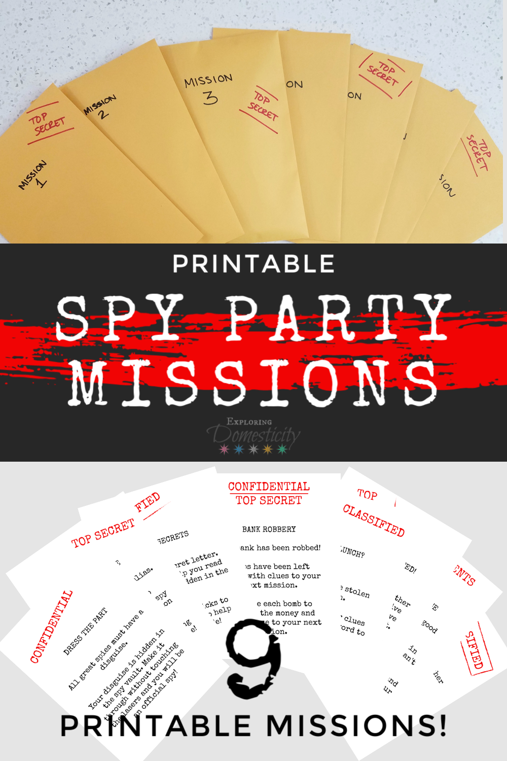 Spy Missions 9 Printable Missions Exploring Domesticity