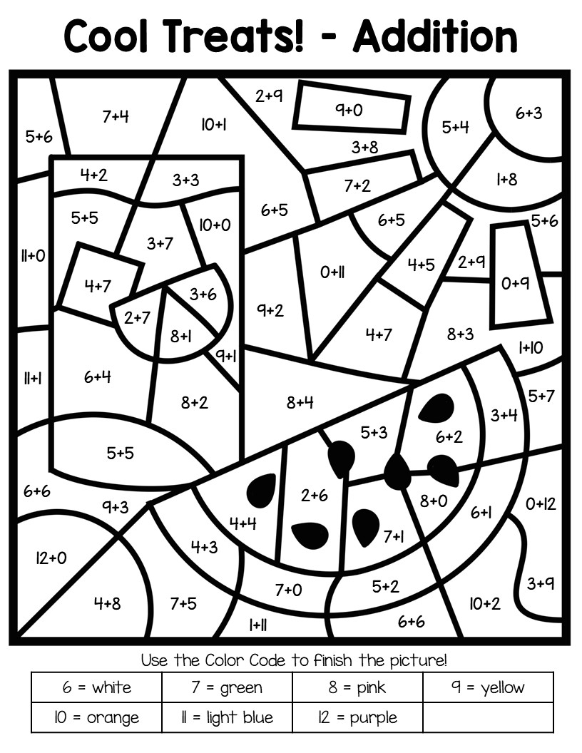 Summer Color By Number Worksheets Mamas Learning Corner Worksheets Library