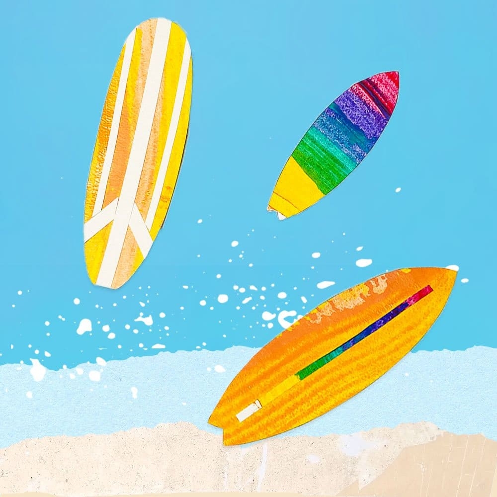Surf s Up Printable Surfboard Template Set Barley U0026 Birch