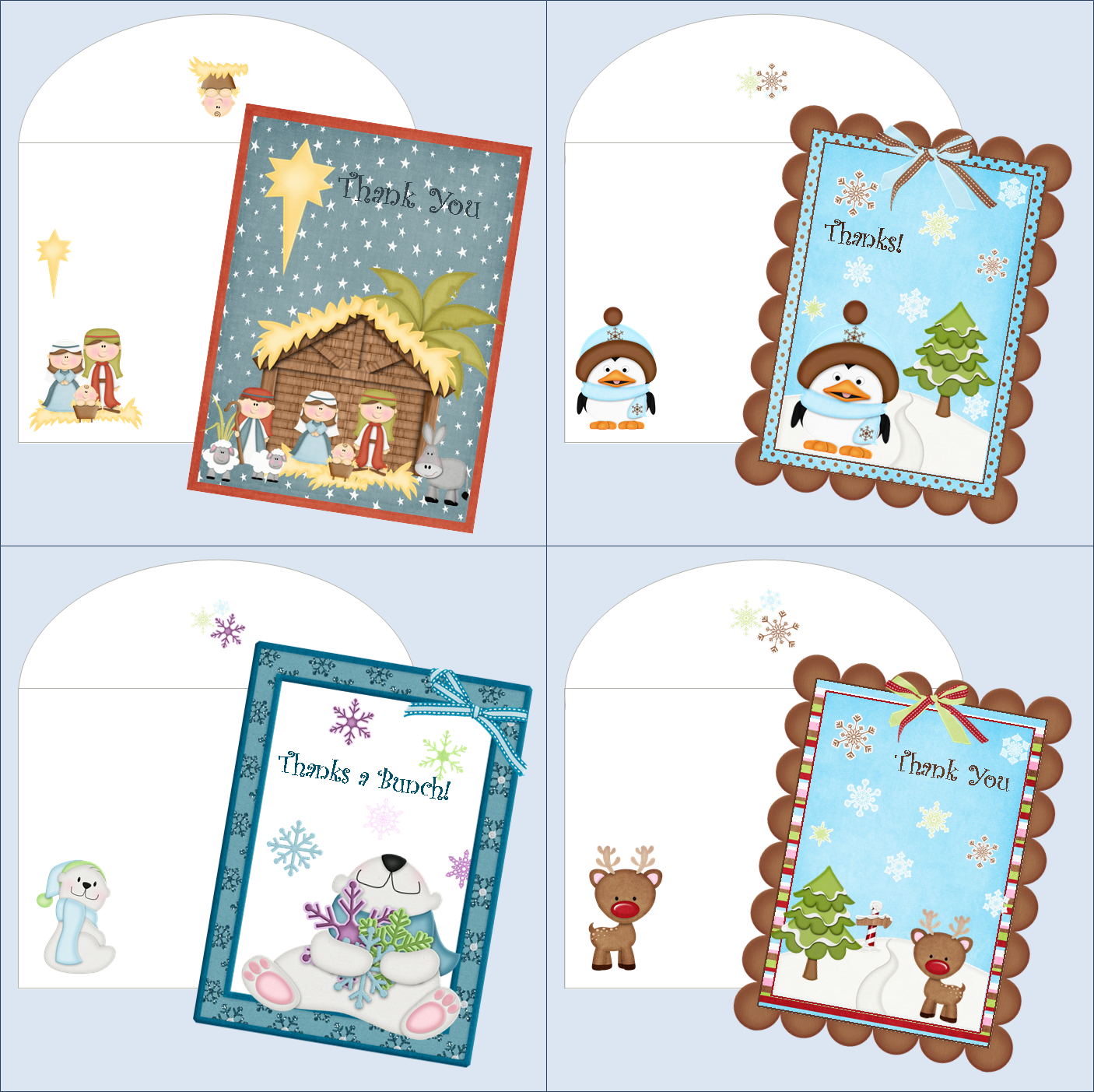 Christmas Thank You Cards Printable Free