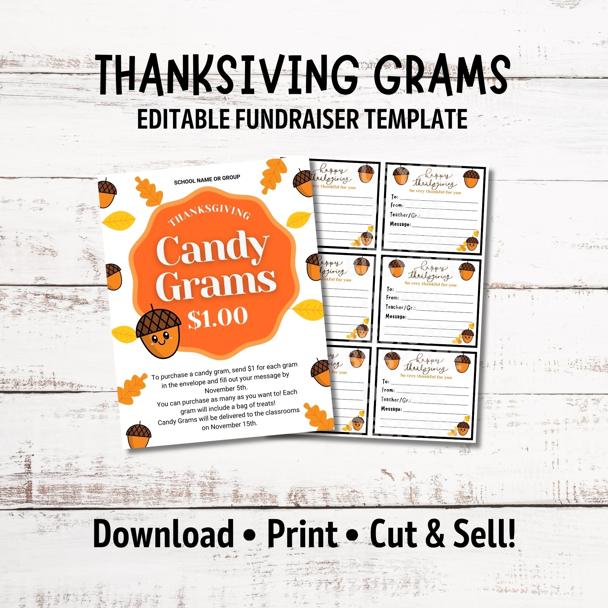 Free Printable Candy Grams Template