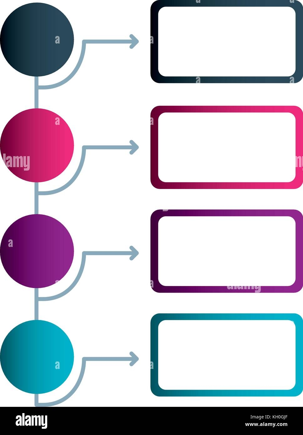 Timeline Infographics Process With Box Circle Steps Options 
