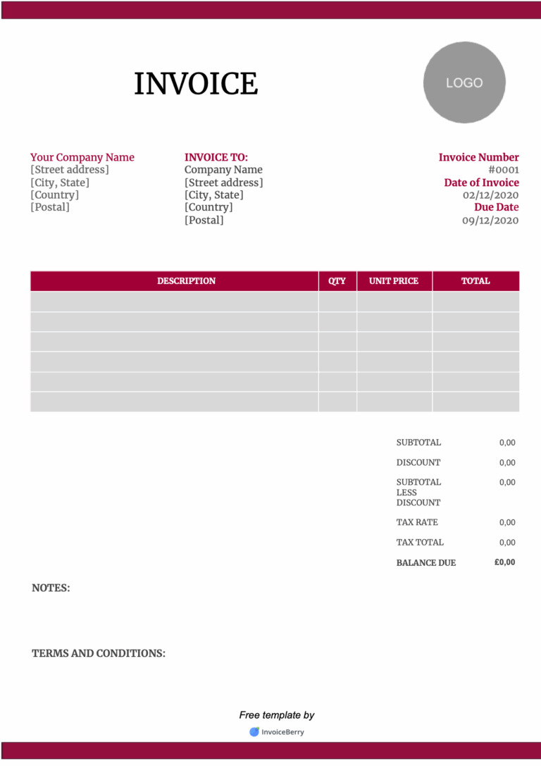 Top Free Invoice Templates For UK Contractors And Companies