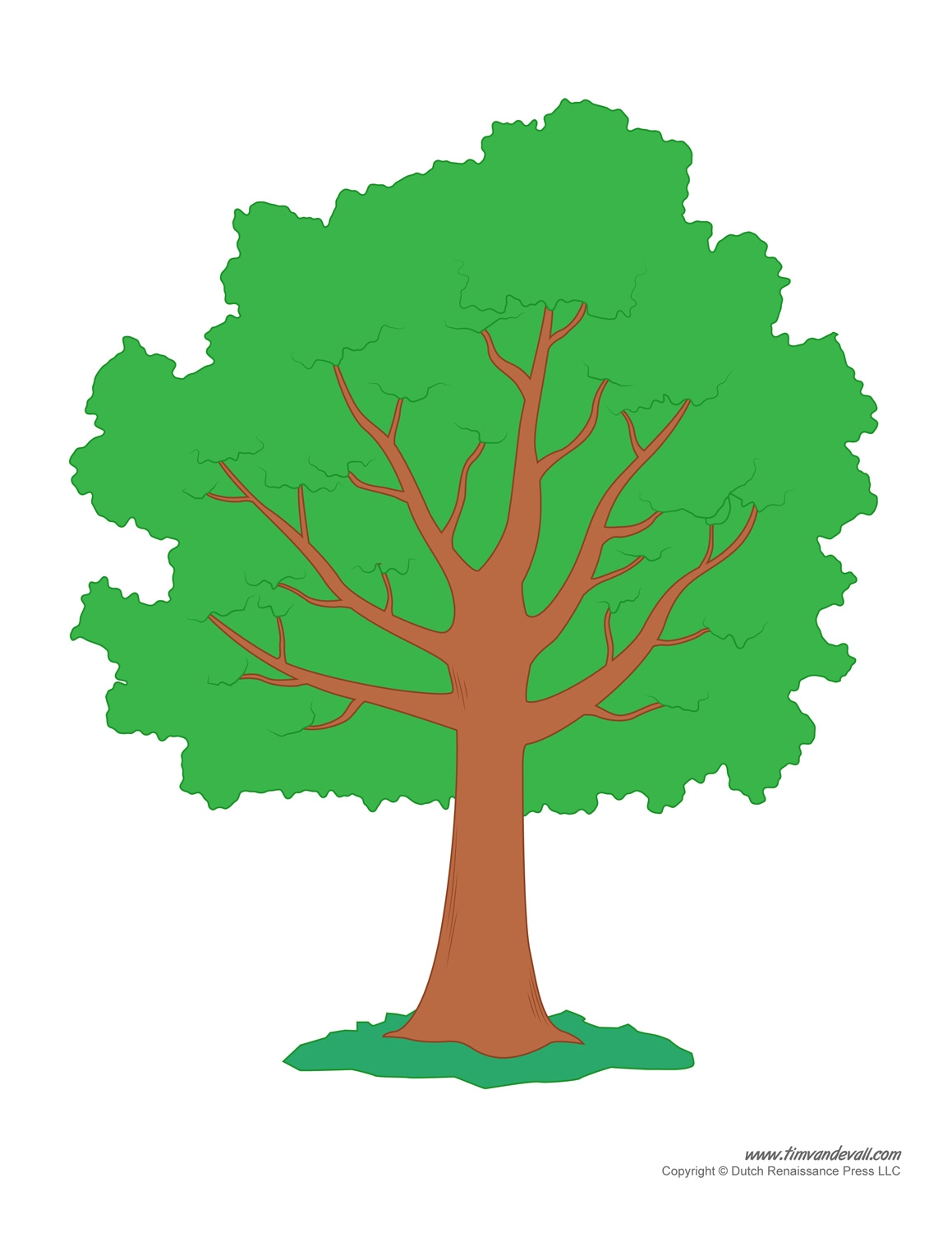 Tree Template Printable Pdf Free Download