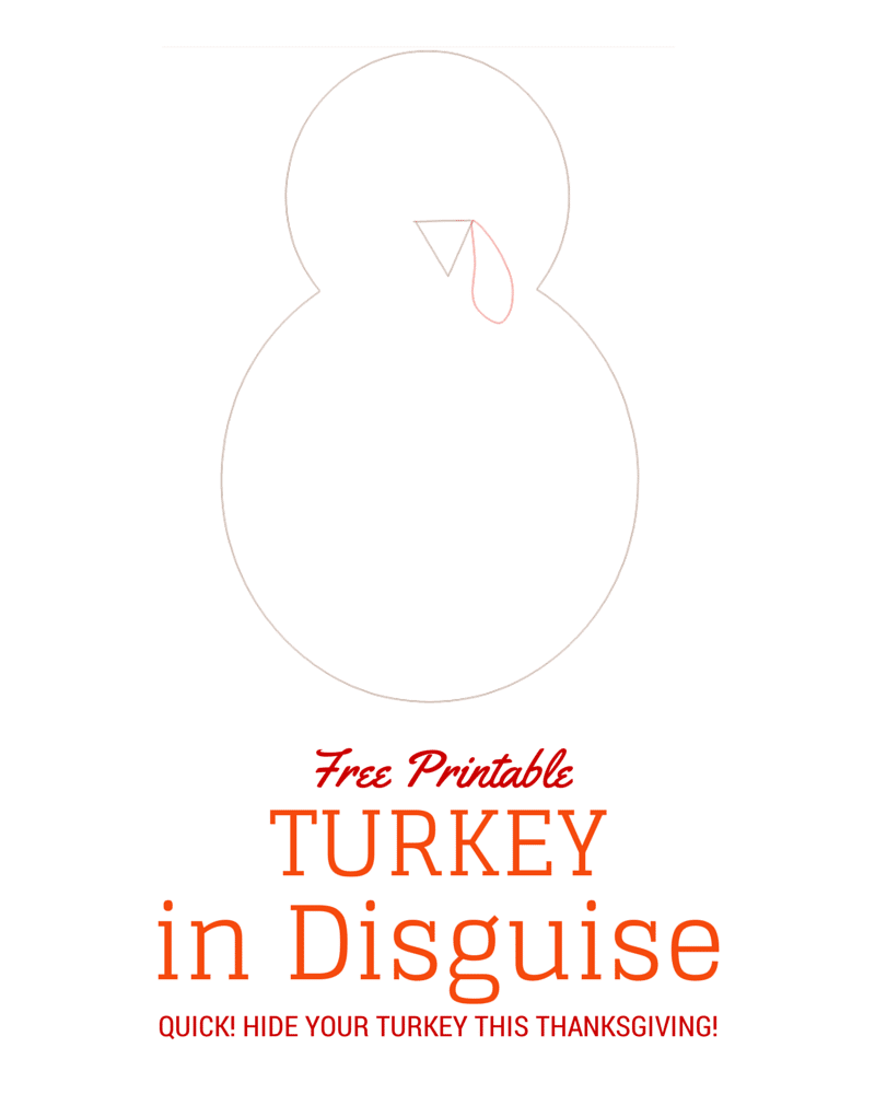 Turkey Printable Template Free