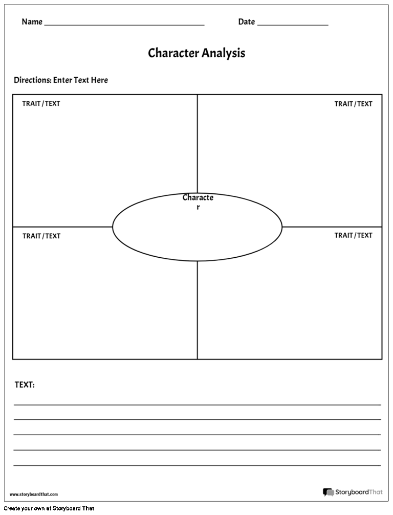 Ultimate Character Analysis Worksheet U0026 Template Guide