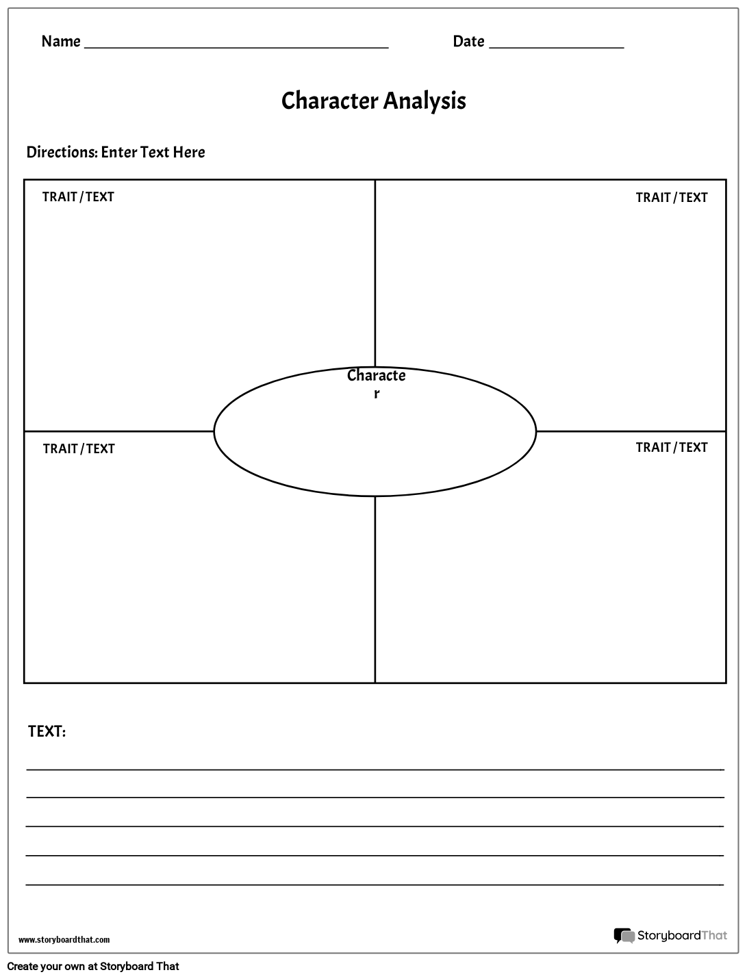 Ultimate Character Analysis Worksheet U0026 Template Guide