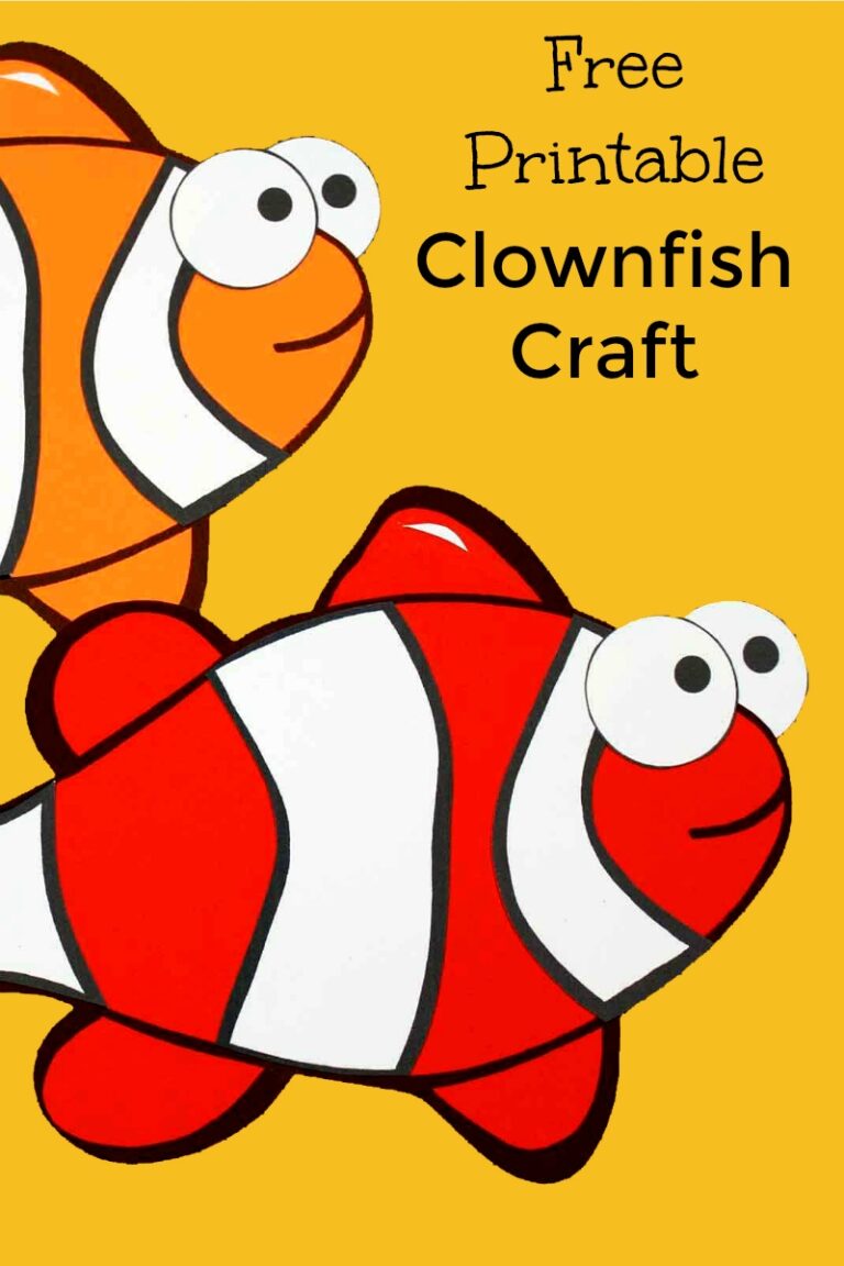 Under The Sea Printable Clownfish Craft Mama Likes This