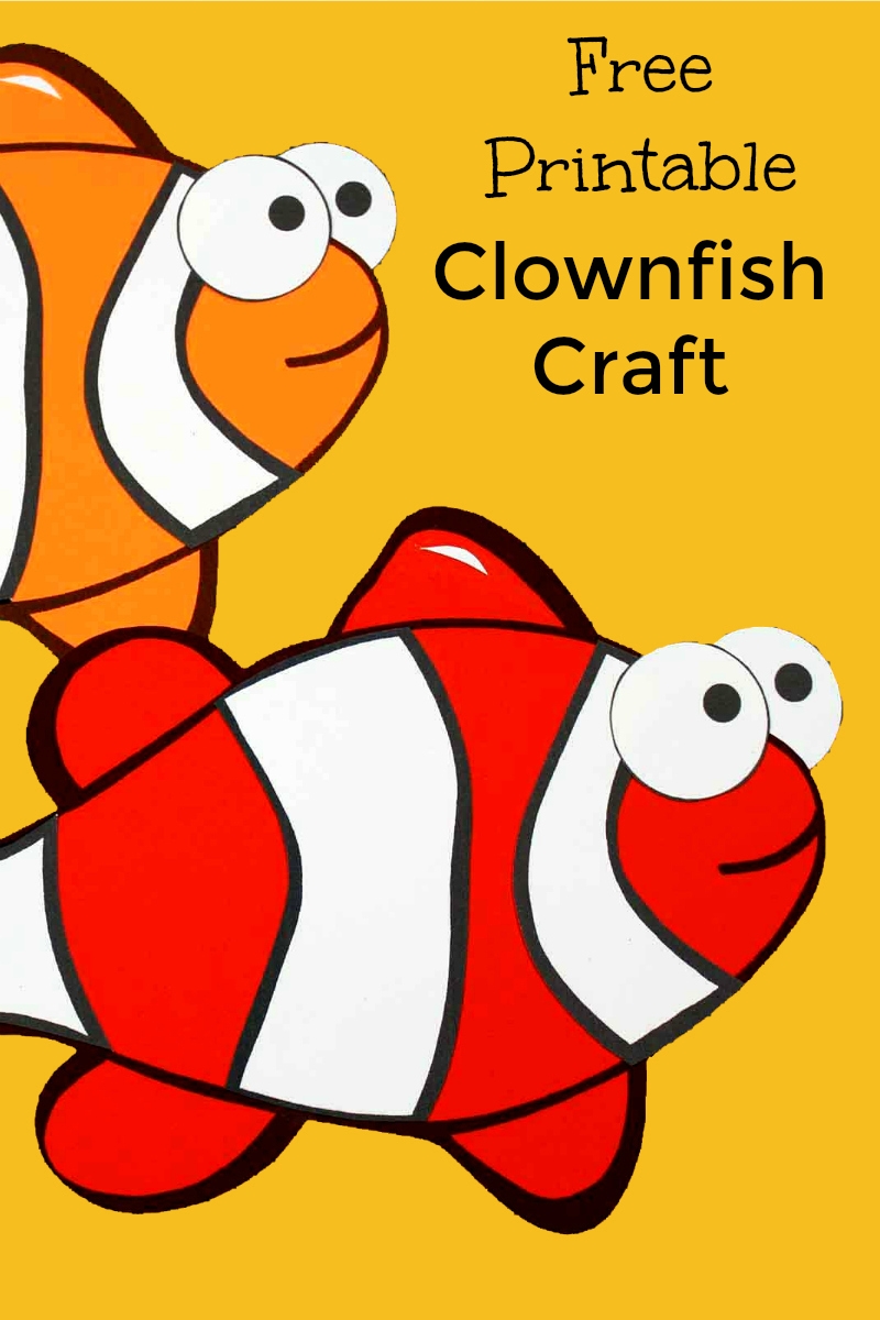 Under The Sea Printable Clownfish Craft Mama Likes This
