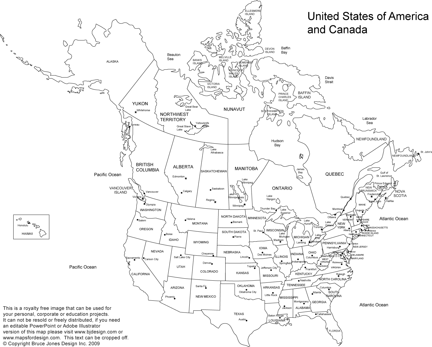 Free Printable United States Map Blank