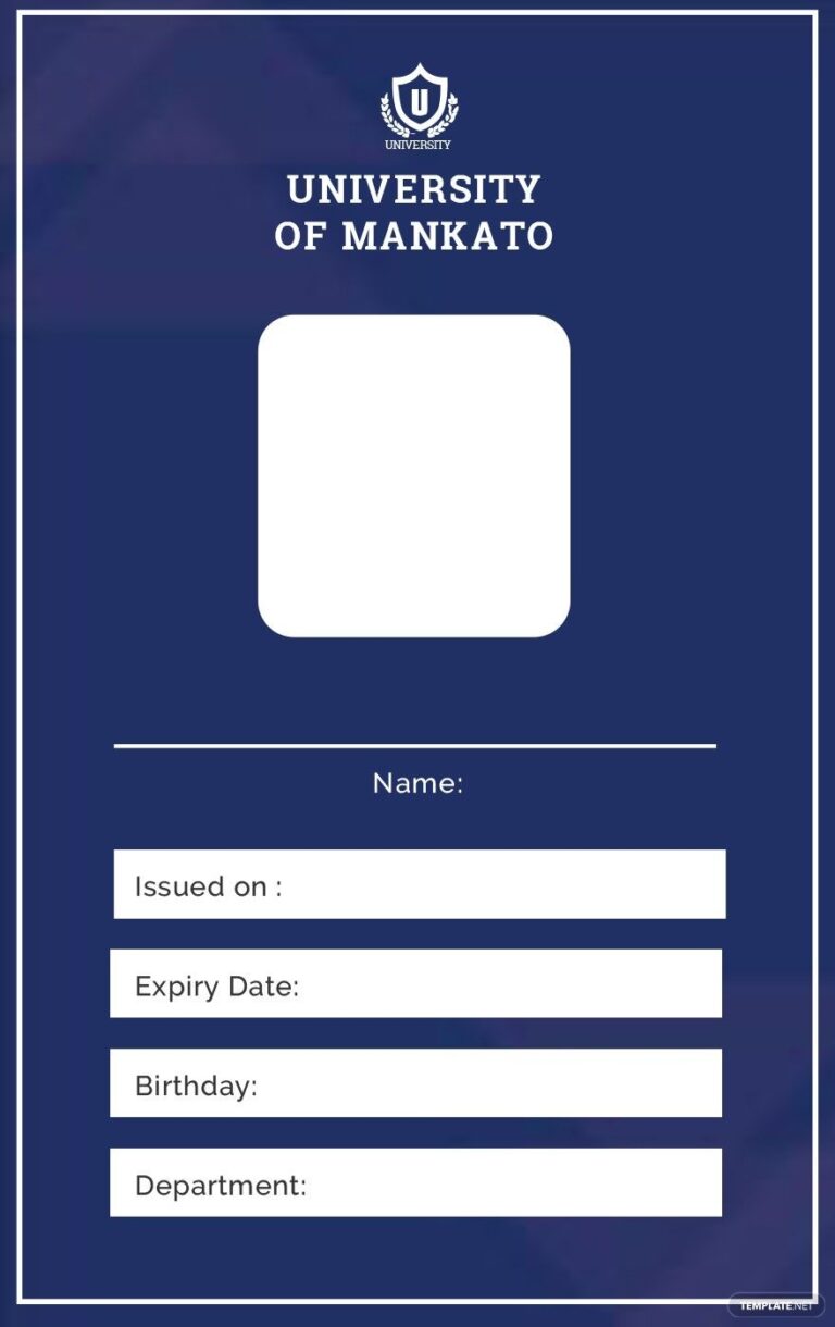 Vertical Blank ID Card Template In Publisher Illustrator Word Pages Download Template