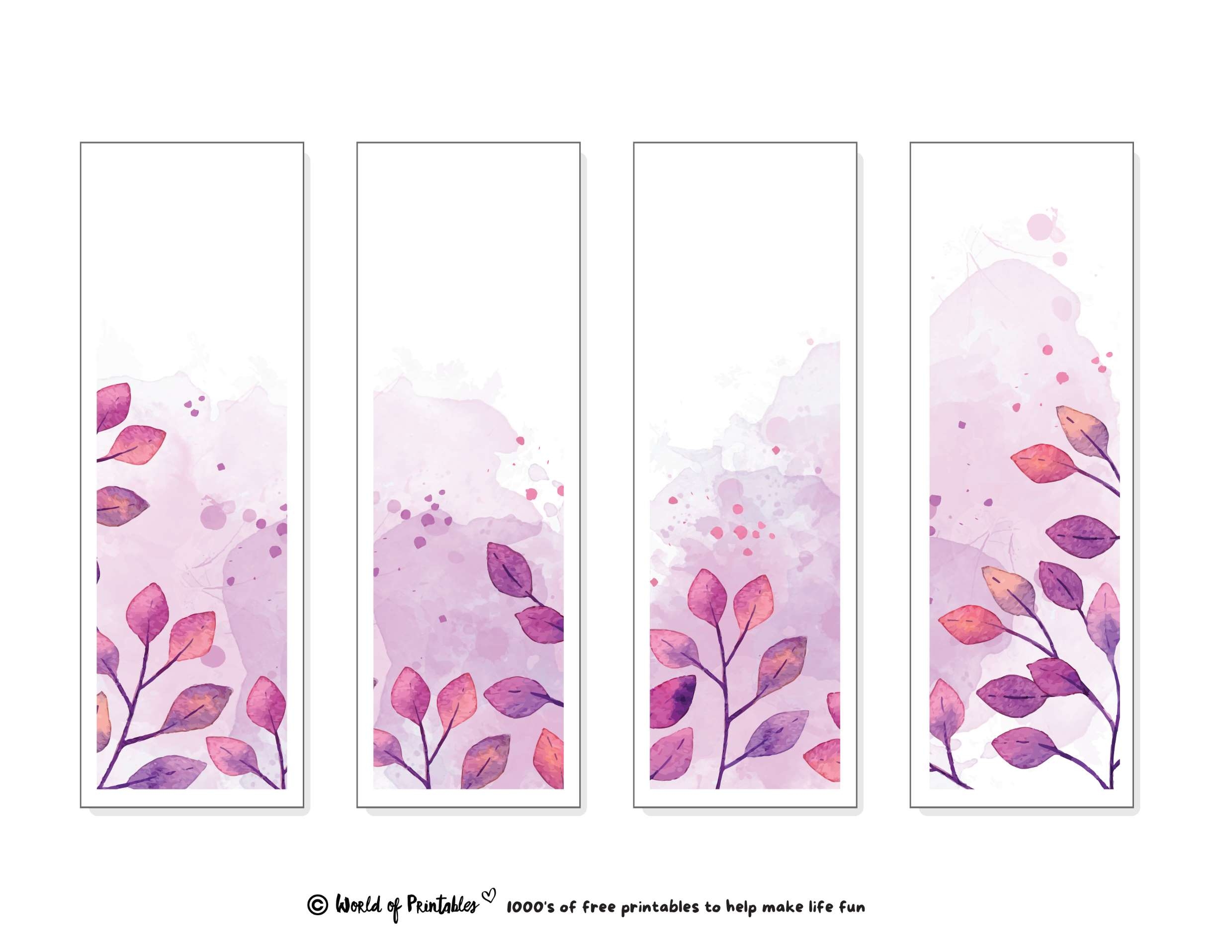 Creative Free Printable Bookmark Templates