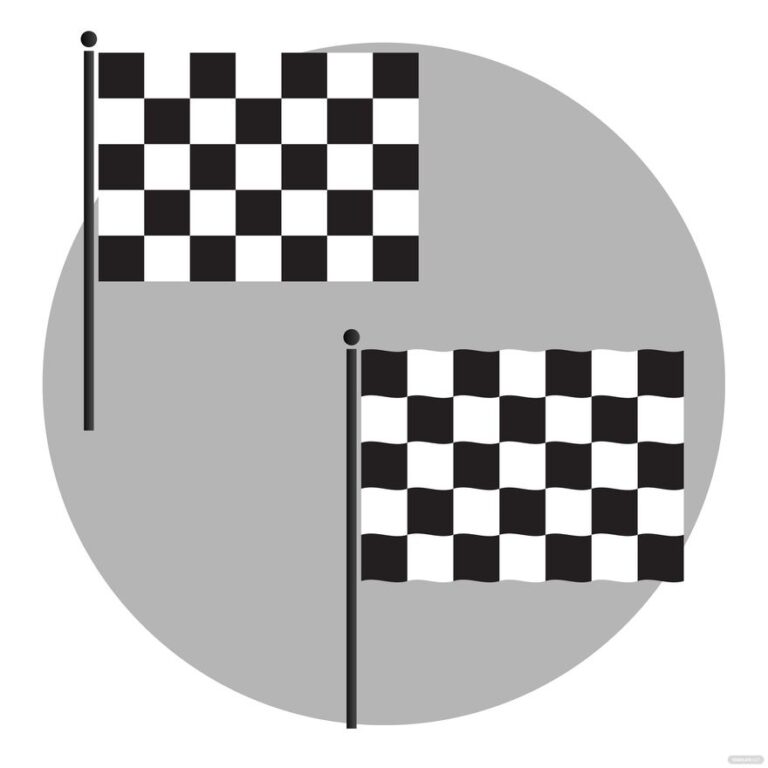 Wavy Checkered Flag Vector In Illustrator SVG JPG EPS PNG