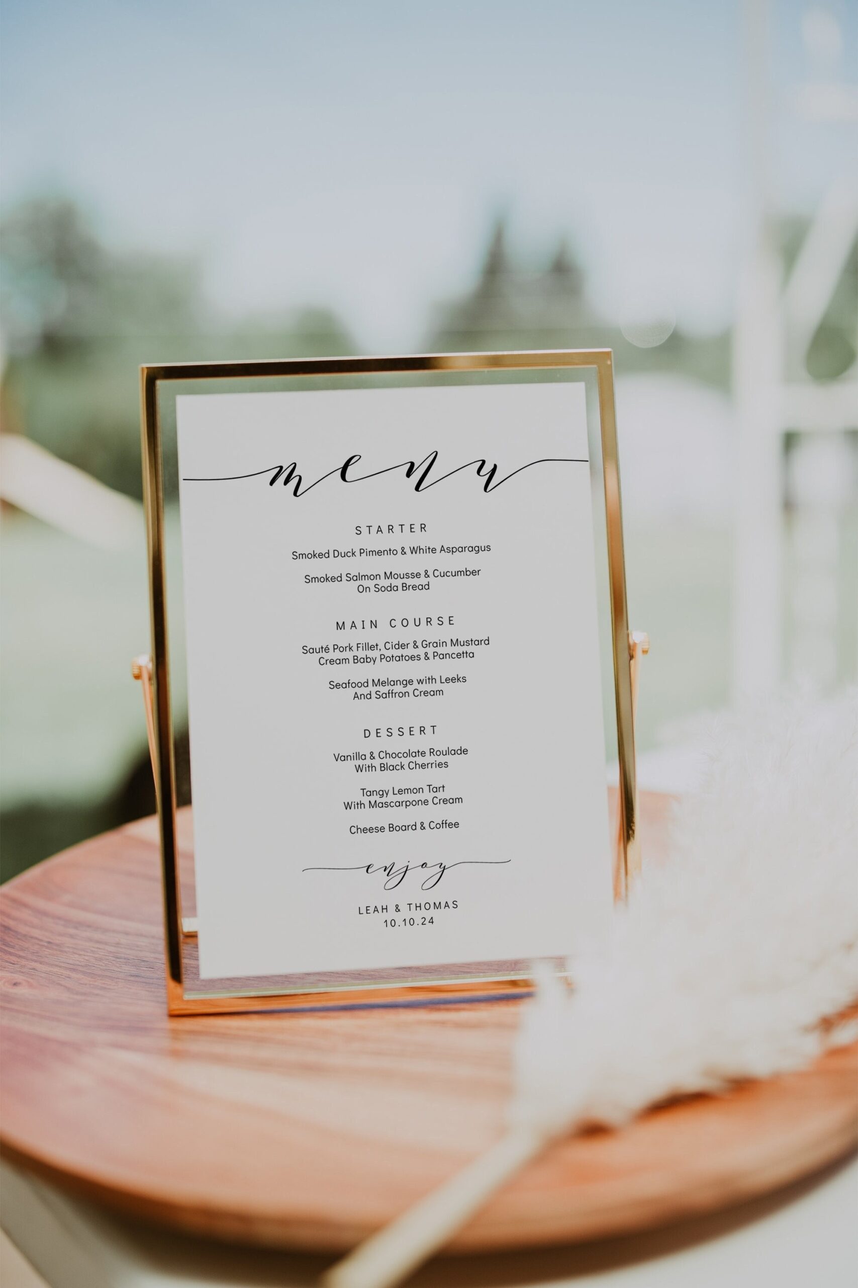 Menu Printable Template Free