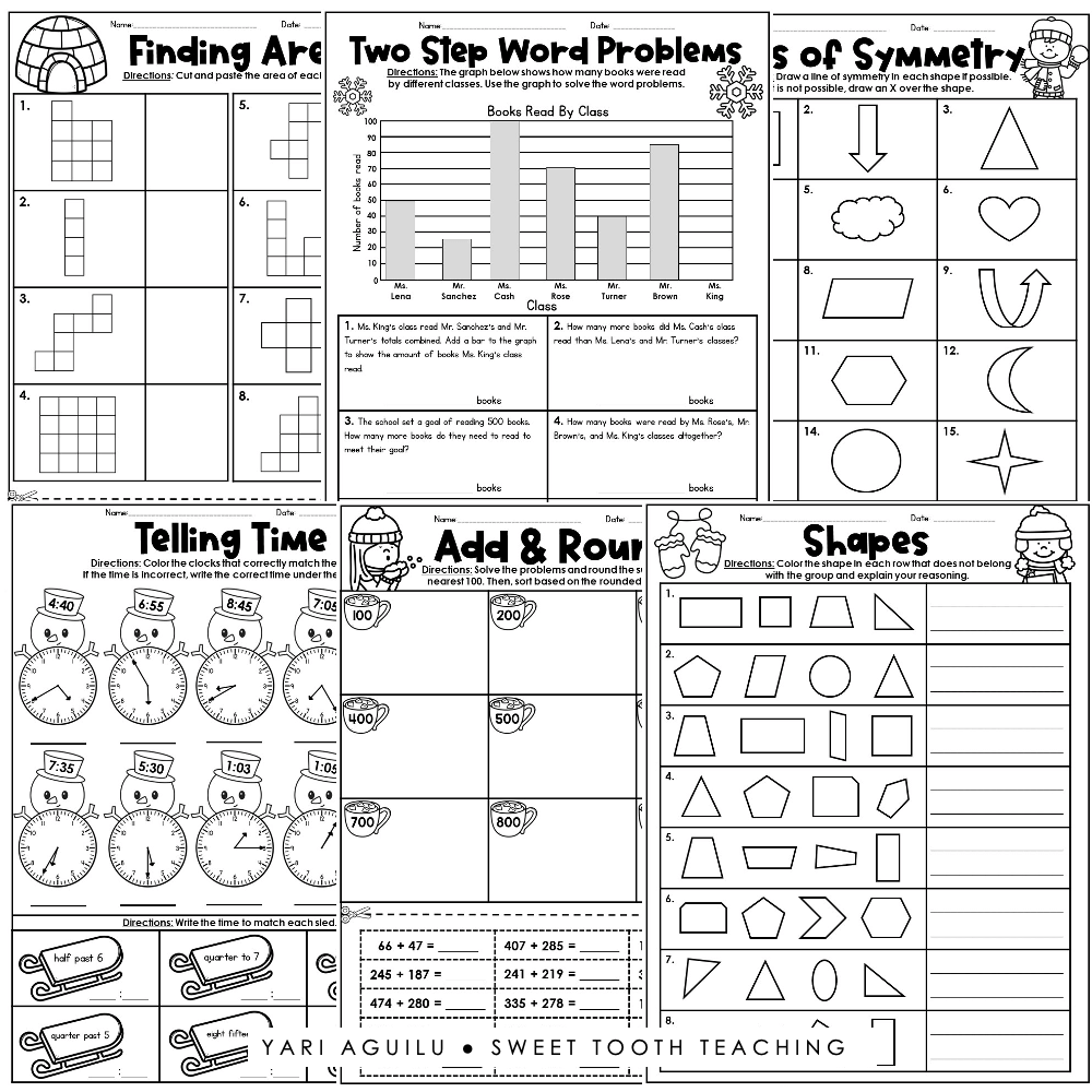 Free Printable 3rd Grade Math Worksheets