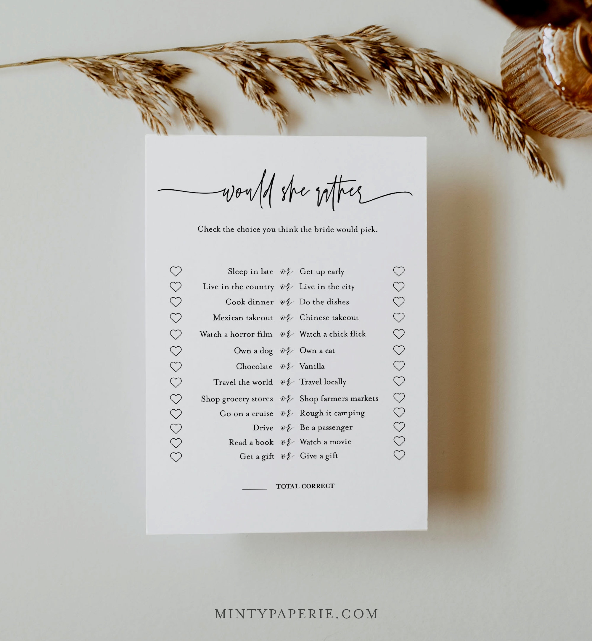 Bridal Shower Game Templates Free Printable