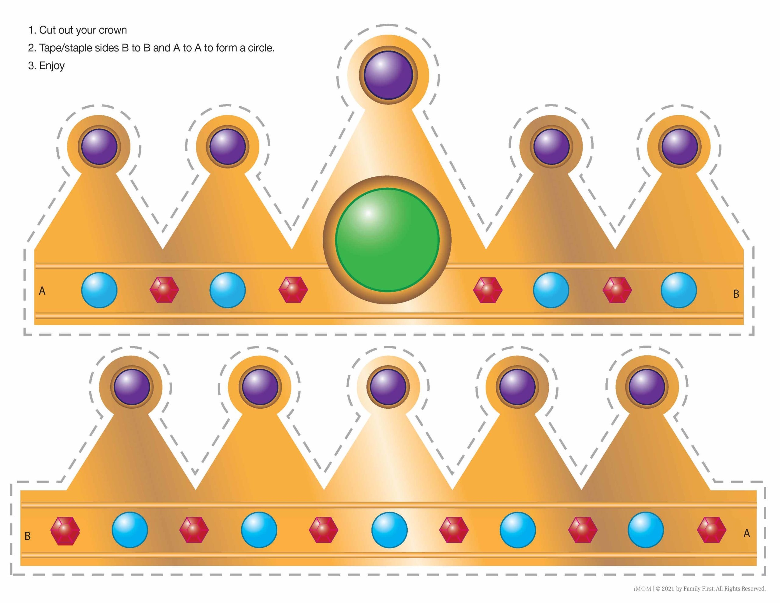 Free Printable Coronation Crown Template