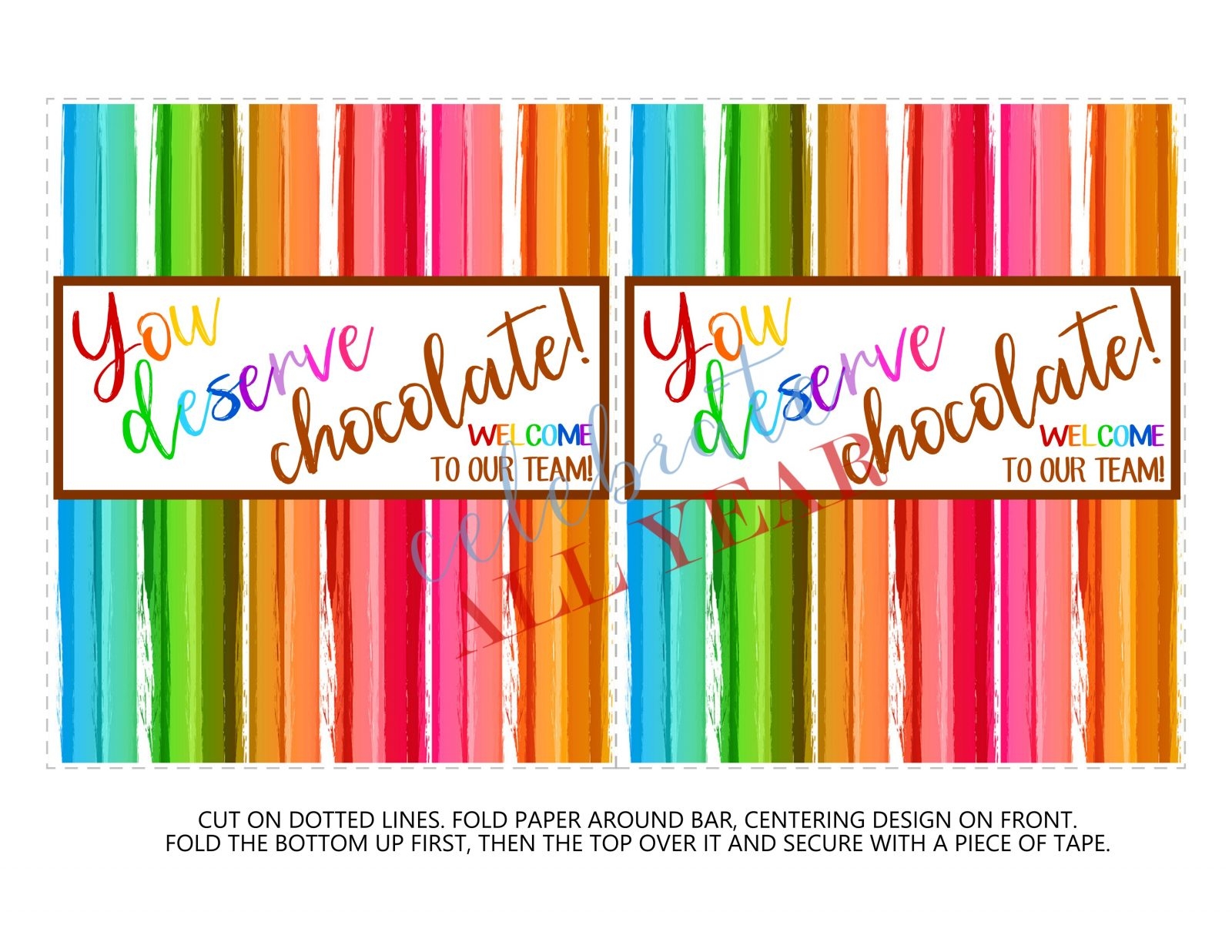 Free Candy Wrapper Templates Printables